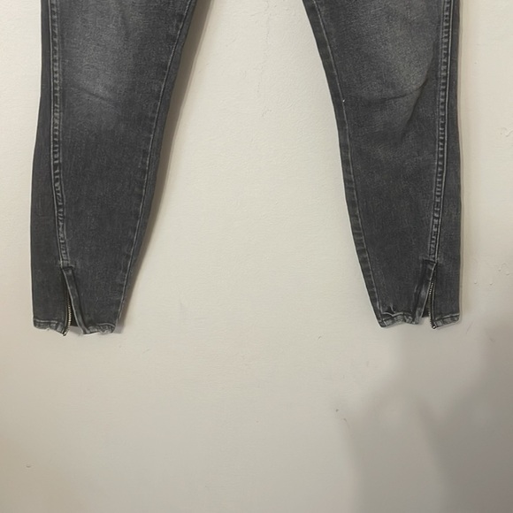 AMO Twist Zip Skinny Jeans In Smoke Wash Skinny - Picture 10 of 12